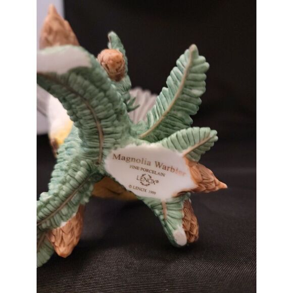 Lenox MAGNOLIA WARBLER Porcelain Bird Figurine 1999 - Picture 6 of 6